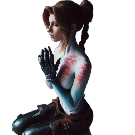 robot, weapon, concept art, cyberpunk transparent PNG cut-out