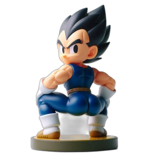 3d render, concept art, figurine, vegeta transparent PNG cut-out