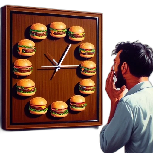 food, furniture, photorealistic, unusual transparent PNG cut-out