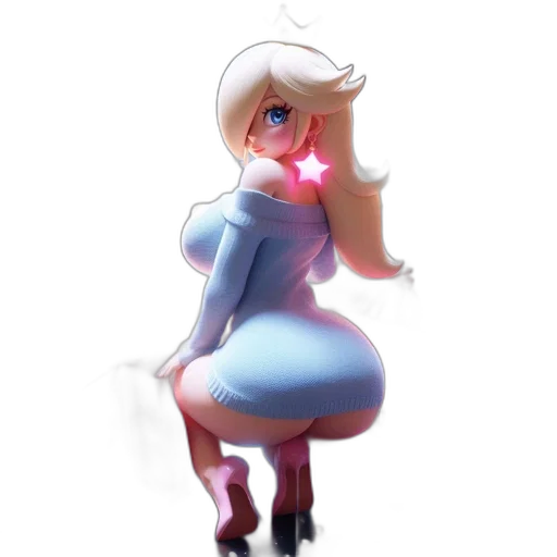 dress, robot, staff, weapon transparent PNG cut-out