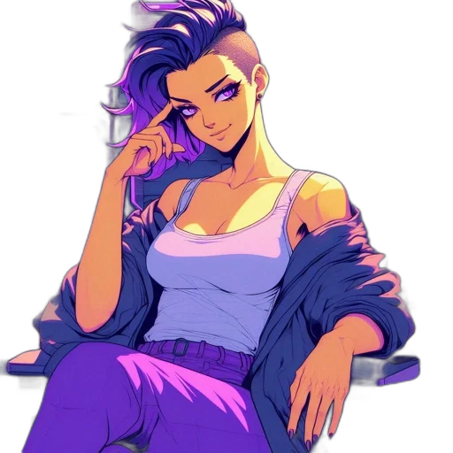 jacket, dress, vaporwave, cyberpunk transparent PNG cut-out