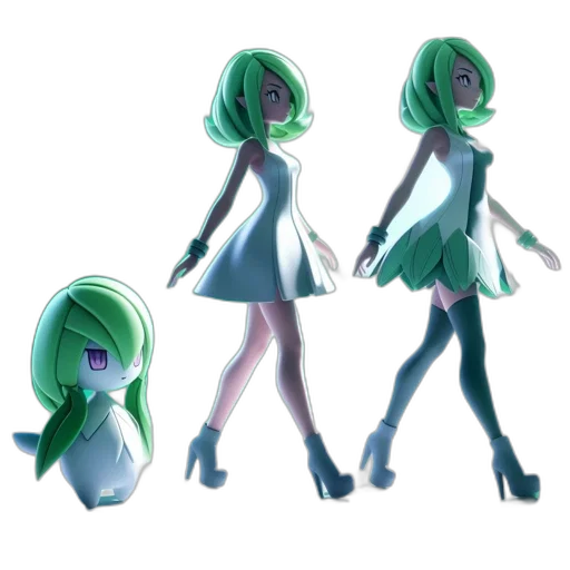 dress, creature, hair, robot transparent PNG cut-out