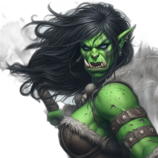 fantasy art, concept art, comic book art, photorealistic transparent PNG cut-out