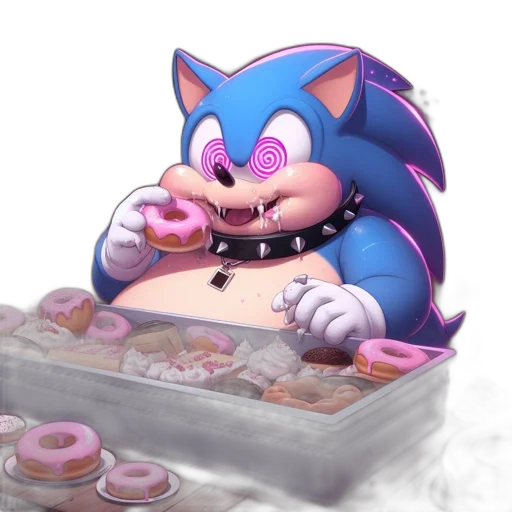food, concept art, 3d render, vaporwave transparent PNG cut-out