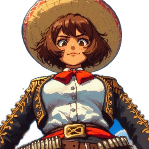 hat, staff, face, jacket transparent PNG cut-out