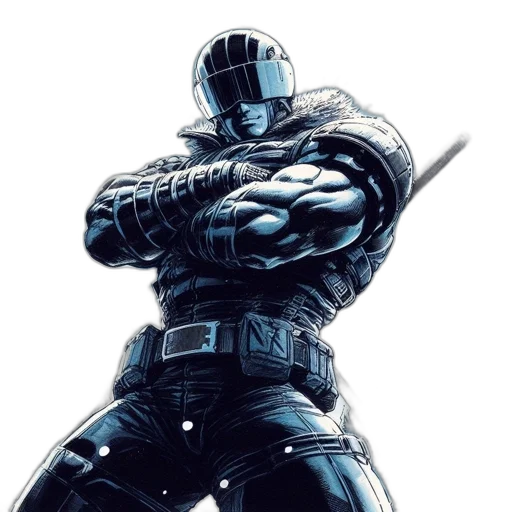 sword, weapon, robot, comic book art transparent PNG cut-out