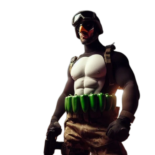 weapon, mask, animal, jacket transparent PNG cut-out