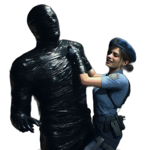staff, jacket, weapon, face transparent PNG cut-out
