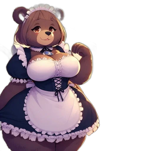 dress, staff, animal, creature transparent PNG cut-out