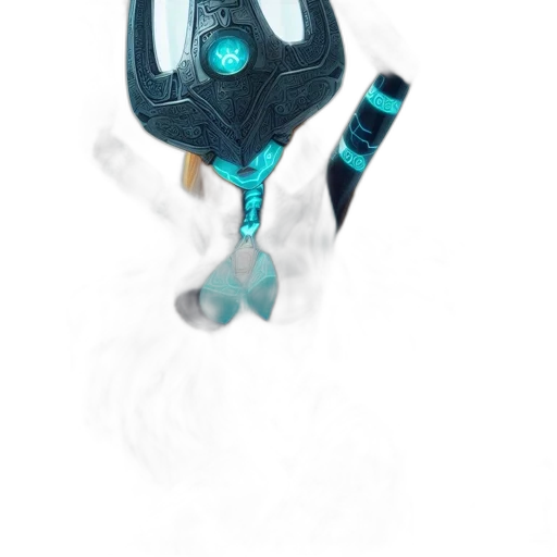 robot, mask, staff, creature transparent PNG cut-out