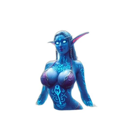 mask, dress, creature, staff transparent PNG cut-out