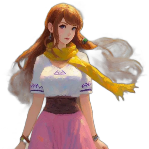 dress, staff, concept art, fantasy art transparent PNG cut-out