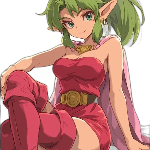 dress, dragon, staff, weapon transparent PNG cut-out