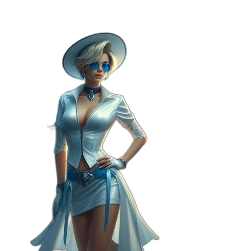 dress, staff, hat, concept art transparent PNG cut-out