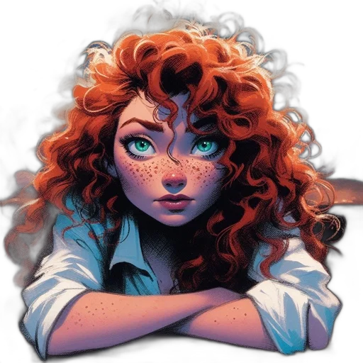 face, jewelry, hair, comic book art transparent PNG cut-out