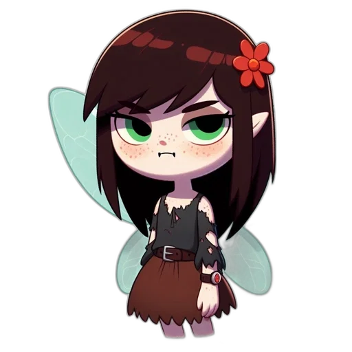 staff, creature, pixel art, cartoon transparent PNG cut-out