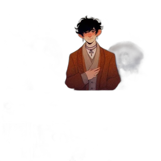 staff, creature, face, jacket transparent PNG cut-out