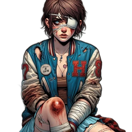 jacket, comic book art, concept art, cyberpunk transparent PNG cut-out