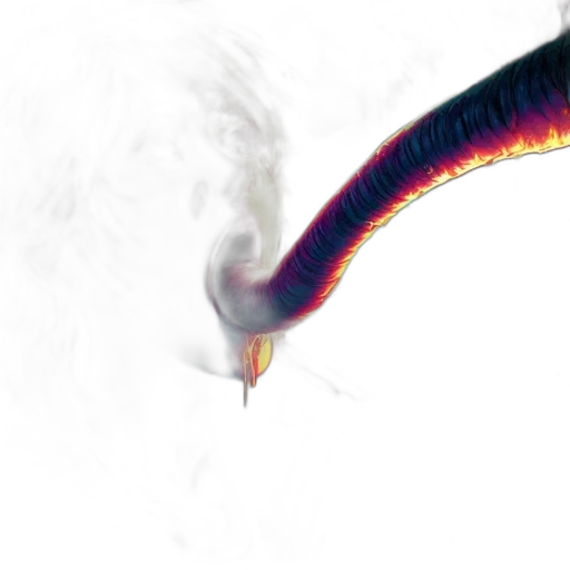 dragon, hair, staff, sword transparent PNG cut-out
