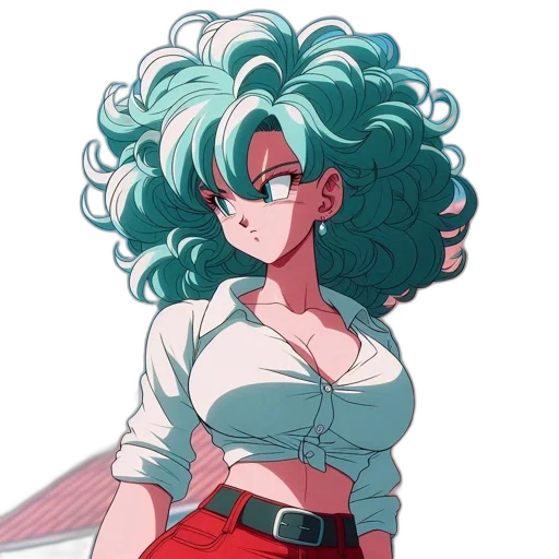 staff, hair, anime, vaporwave transparent PNG cut-out