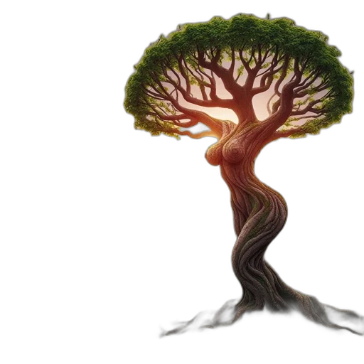 tree, hair, crown, concept art transparent PNG cut-out