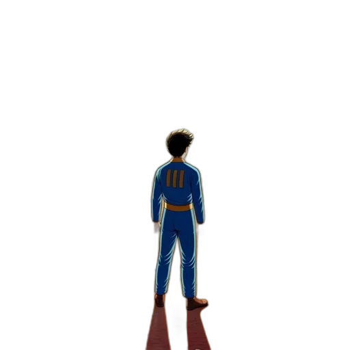 robot, staff, jacket, creature transparent PNG cut-out