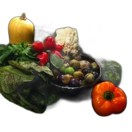 food, crown, photorealistic, 3d render transparent PNG cut-out