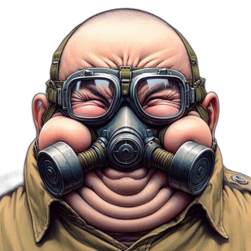 mask, face, jacket, concept art transparent PNG cut-out