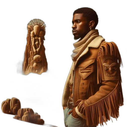 jacket, face, creature, hair transparent PNG cut-out