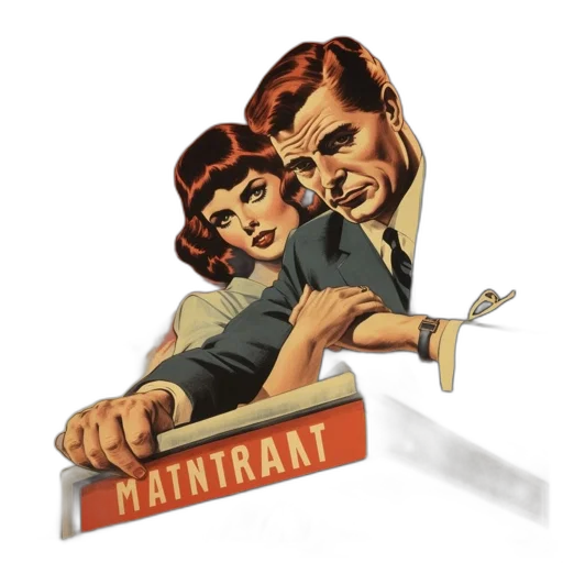 old-fashioned, poster, shows, suited transparent PNG cut-out