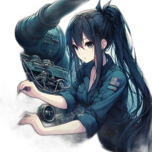 weapon, robot, dragon, staff transparent PNG cut-out
