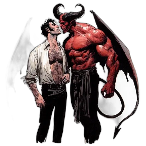 comic book art, concept art, fantasy art, red transparent PNG cut-out