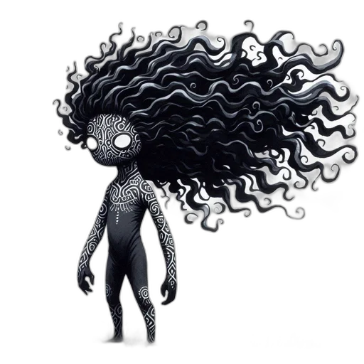 hair, creature, mask, robot transparent PNG cut-out