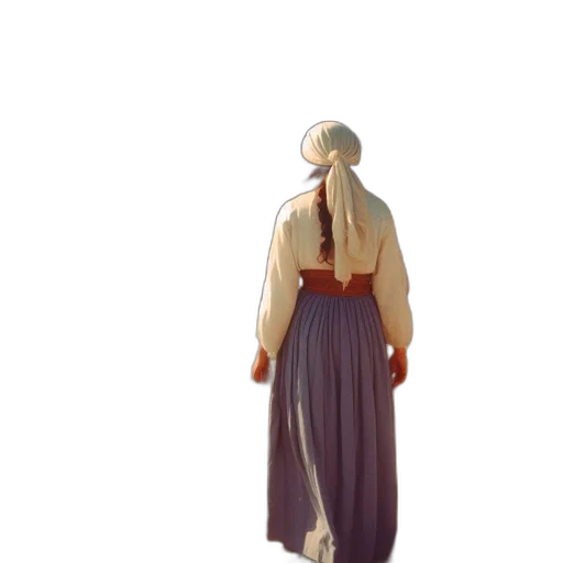 dress, staff, hat, sword transparent PNG cut-out