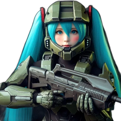 weapon, robot, face, staff transparent PNG cut-out