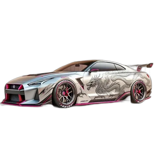 car, 3d render, concept art, photorealistic transparent PNG cut-out