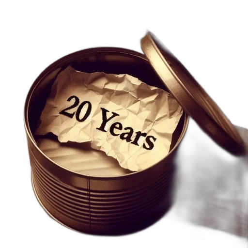 3d render, tin, container, open transparent PNG cut-out