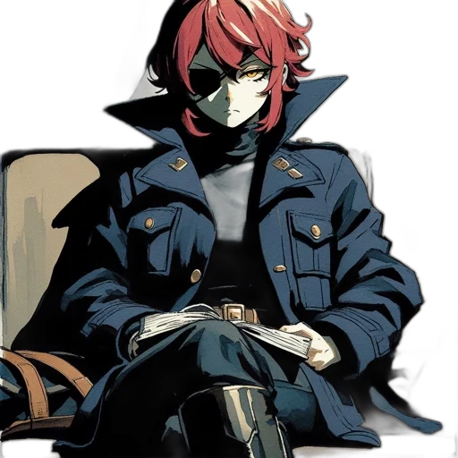 jacket, mask, staff, hat transparent PNG cut-out