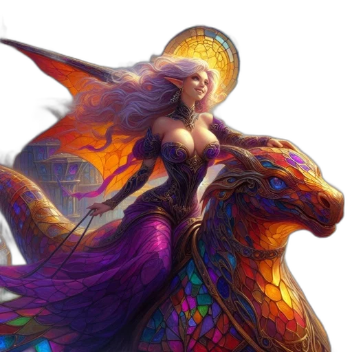dragon, dress, fantasy art, concept art transparent PNG cut-out