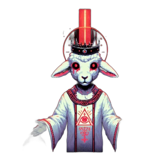 staff, hat, mask, pixel art transparent PNG cut-out