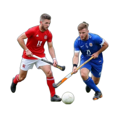 two, male, hockey, players transparent PNG cut-out
