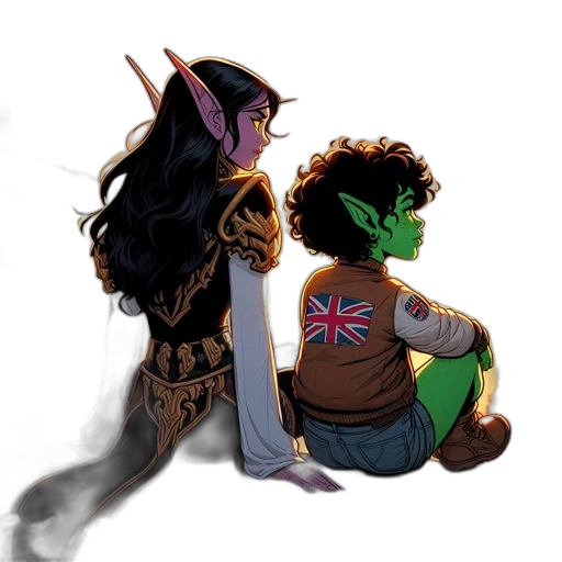 concept art, fantasy art, comic book art, pixel art transparent PNG cut-out