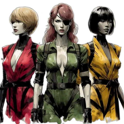 concept art, comic book art, fantasy art, cyberpunk transparent PNG cut-out