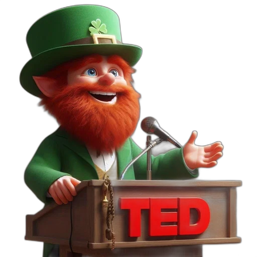 cheerful, leprechaun, green, suit transparent PNG cut-out