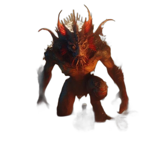 creature, mask, dragon, weapon transparent PNG cut-out