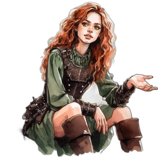 dress, fantasy art, watercolor, concept art transparent PNG cut-out