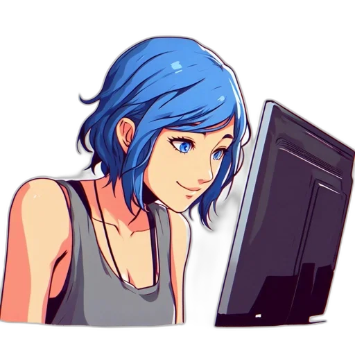 face, robot, staff, pixel art transparent PNG cut-out
