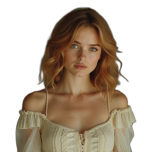 dress, face, hair, crown transparent PNG cut-out