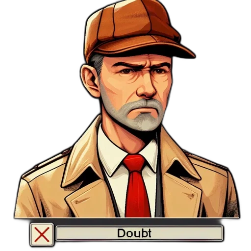 staff, hat, jacket, face transparent PNG cut-out