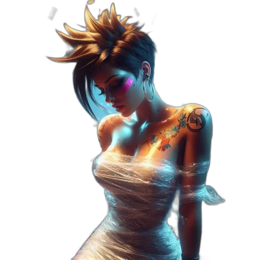 dress, jewelry, mask, face transparent PNG cut-out